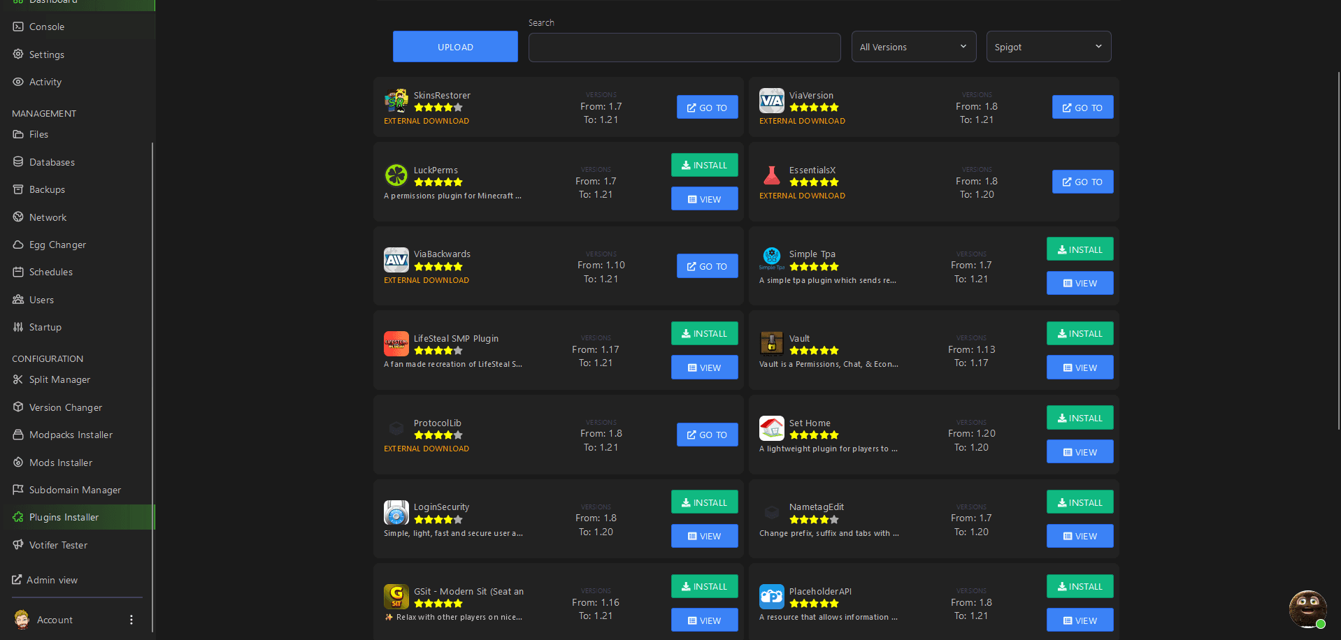 One-Click Plugin Manager